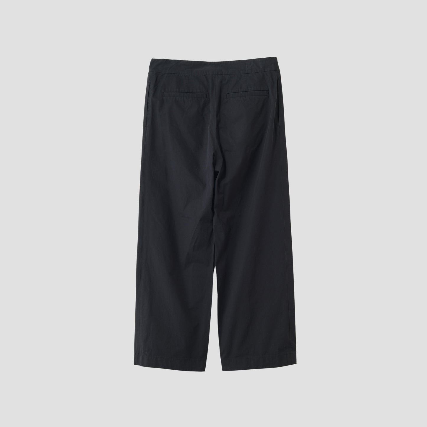 WASHED YARN DYE POPLIN TROUSERS
