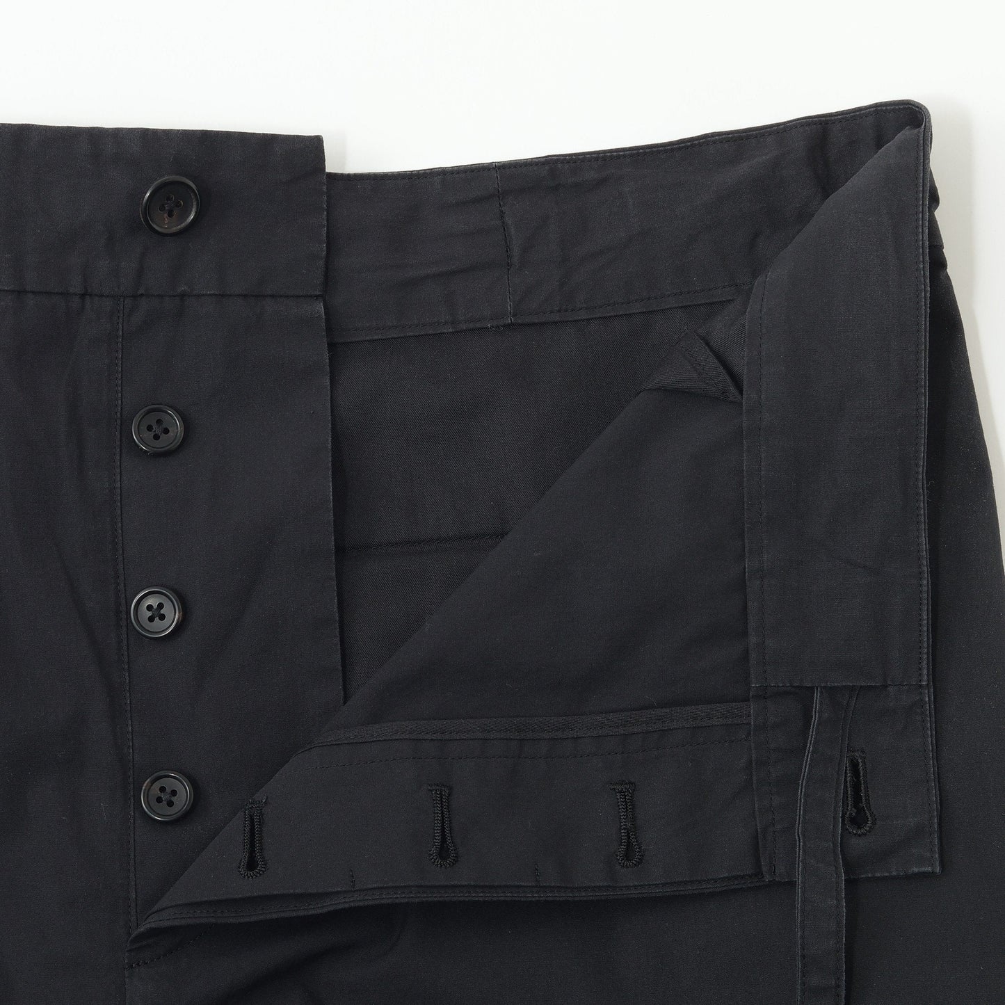 WASHED YARN DYE POPLIN TROUSERS