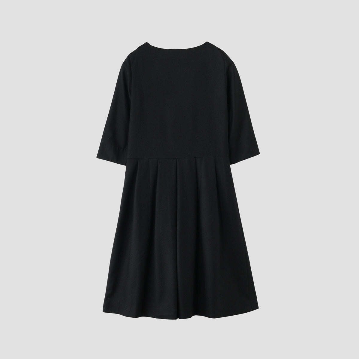 BLACK FLANNEL DRESS