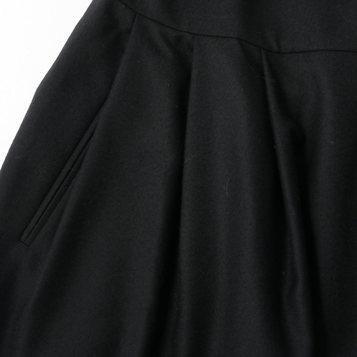 BLACK FLANNEL DRESS
