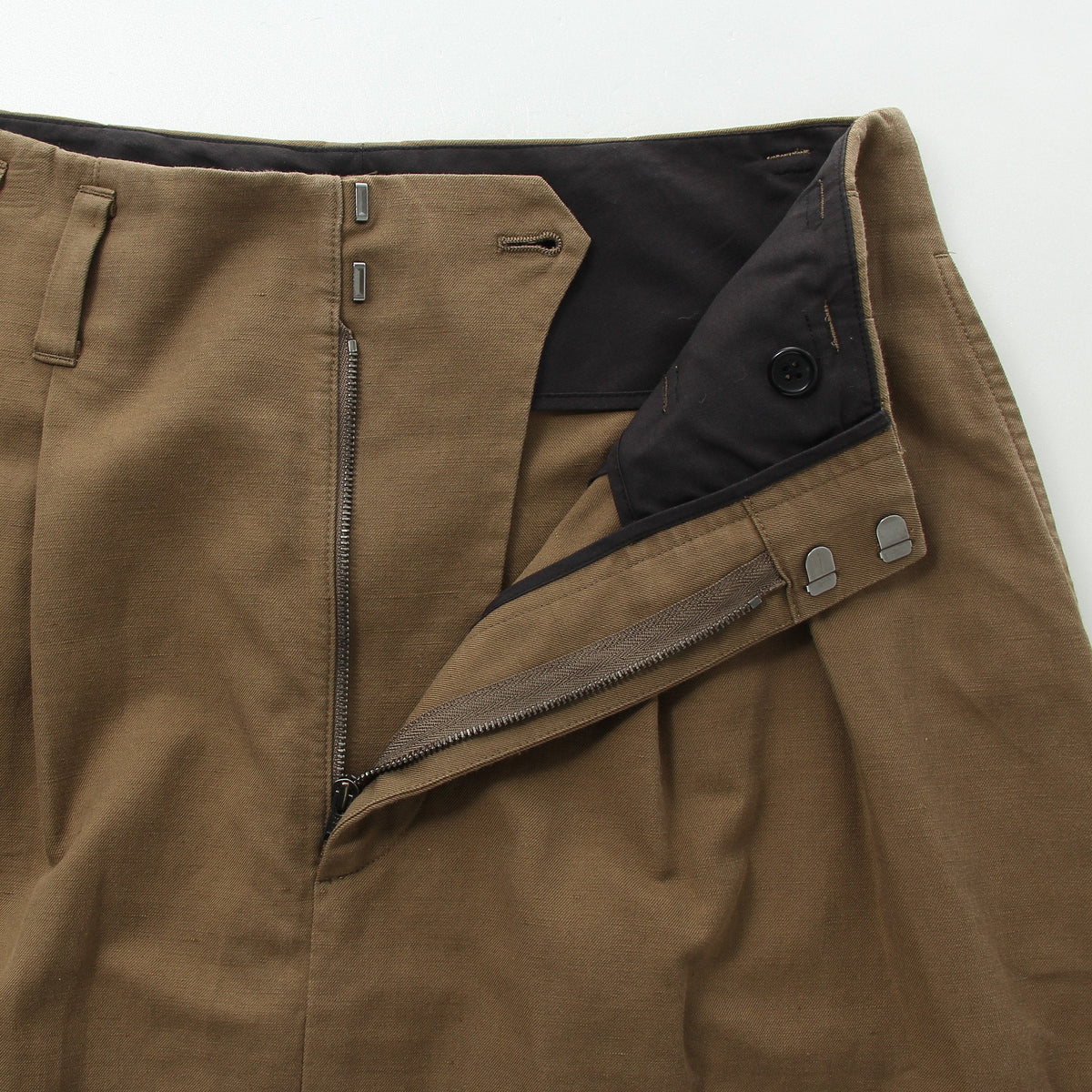 LINEN COTTON TWILL SKIRT