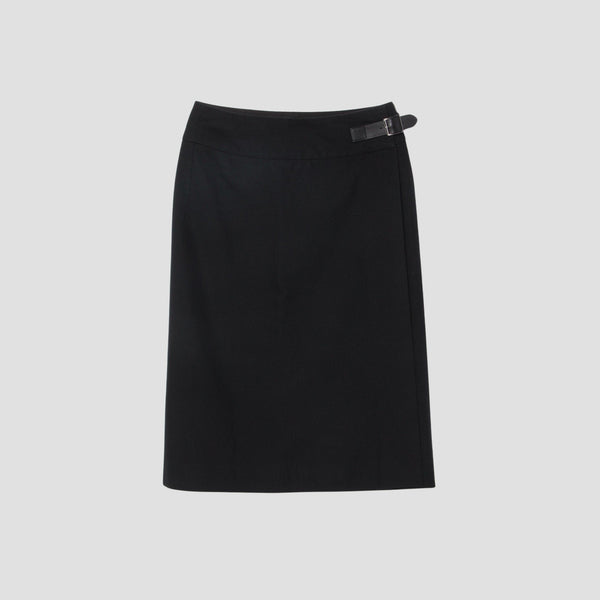 BRUSHED COTTON WOOL SKIRT