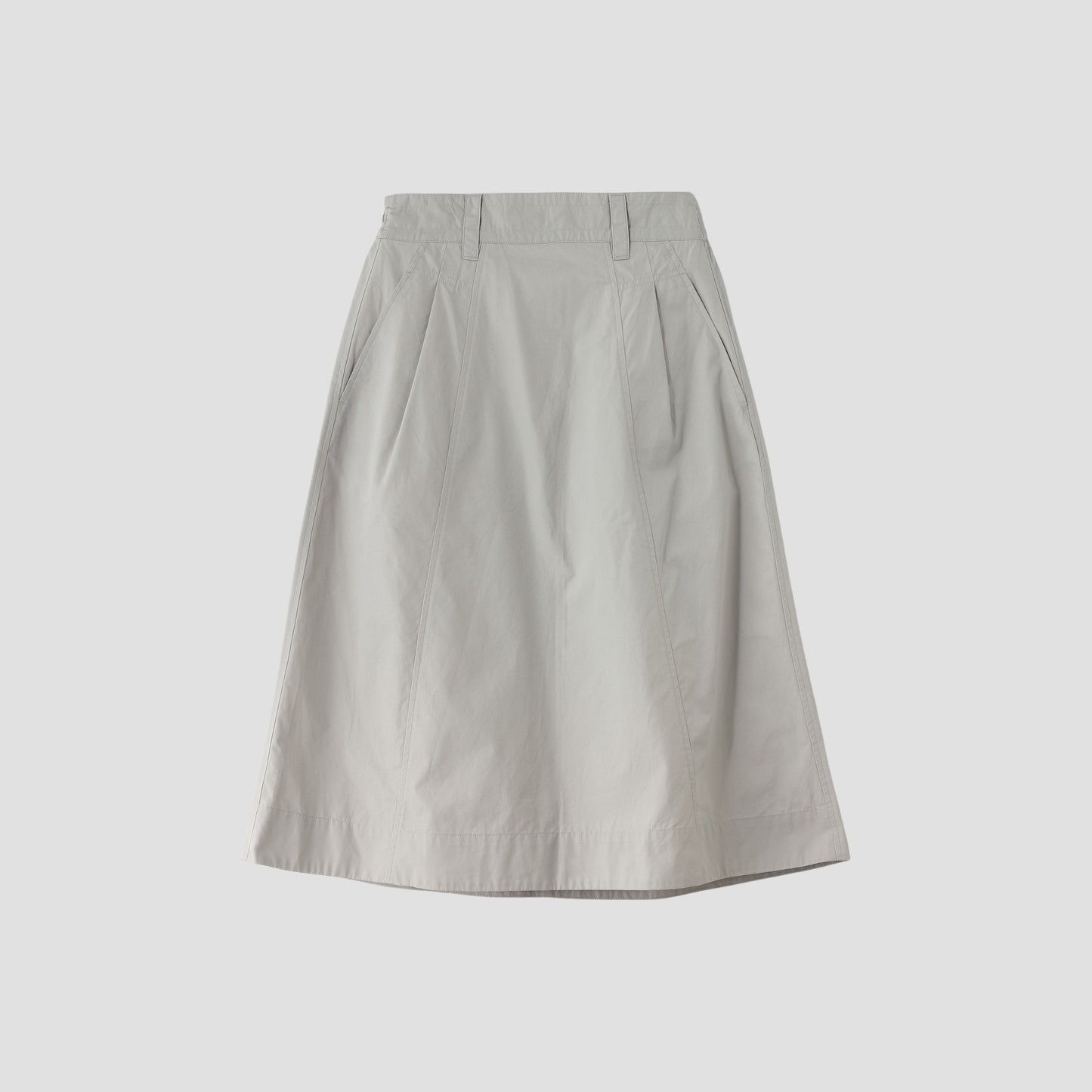 FINE COMPACT COTTON POPLIN SKIRT