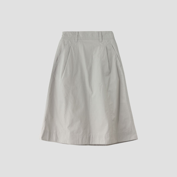 FINE COMPACT COTTON POPLIN SKIRT