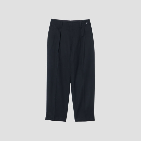 WHIPCORD WOOL COTTON TROUSERS