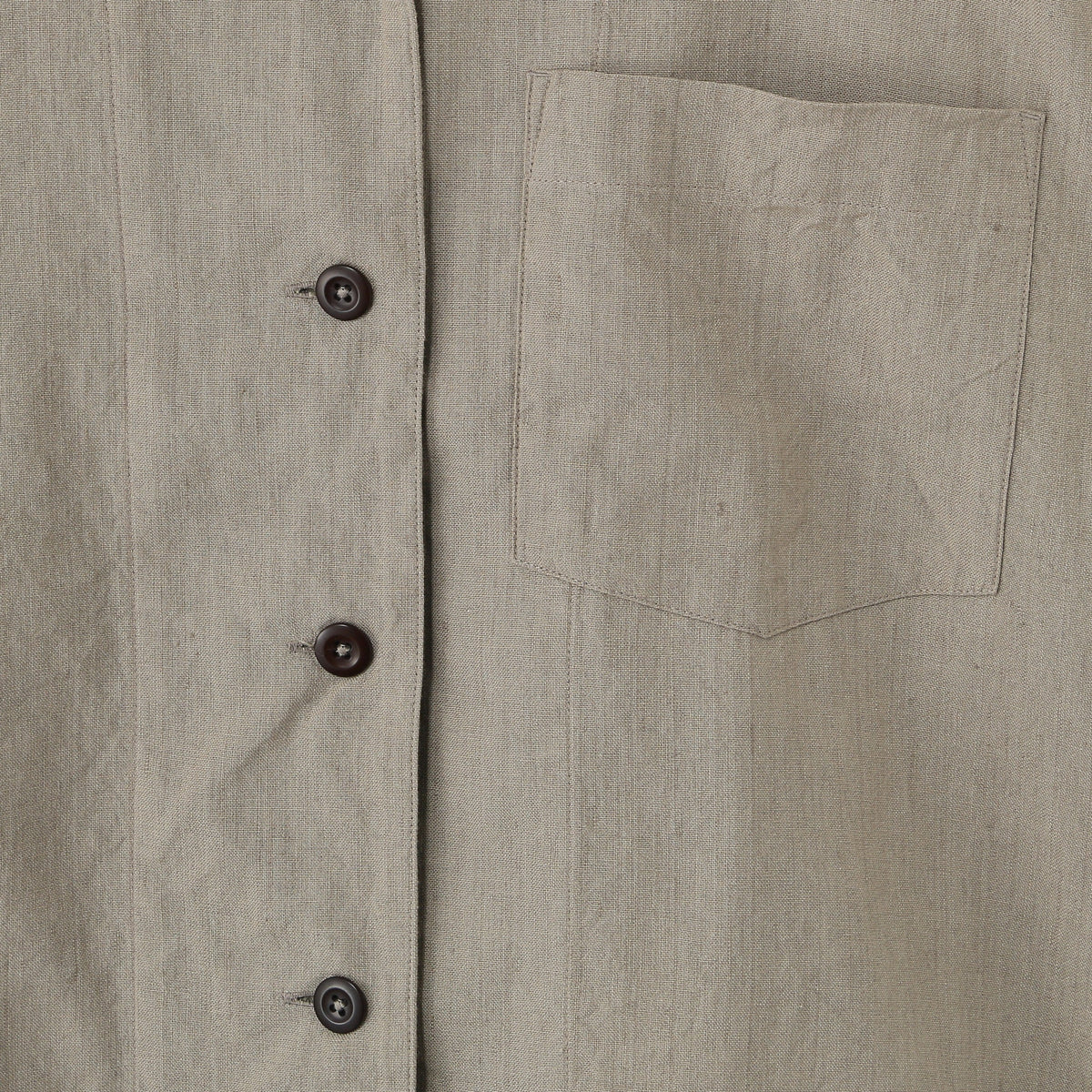 FADED LINEN COTTON PLAINWEAVE SHIRT