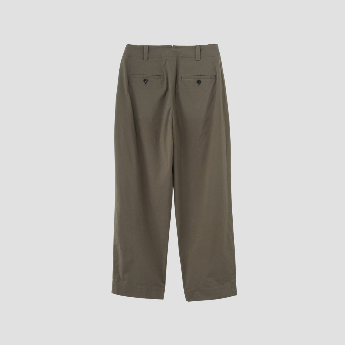 MATT COTTON SILK POPLIN TROUSERS