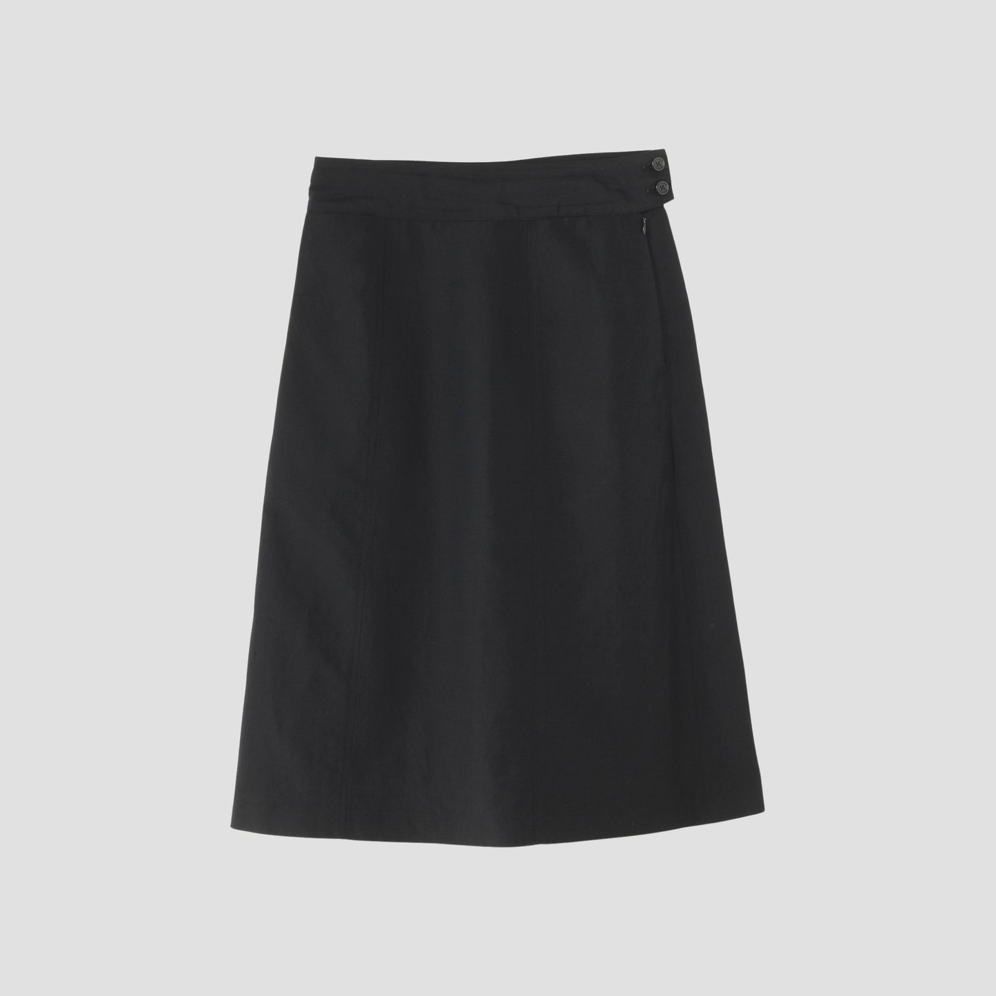 WOOL LINEN POPLIN SKIRT