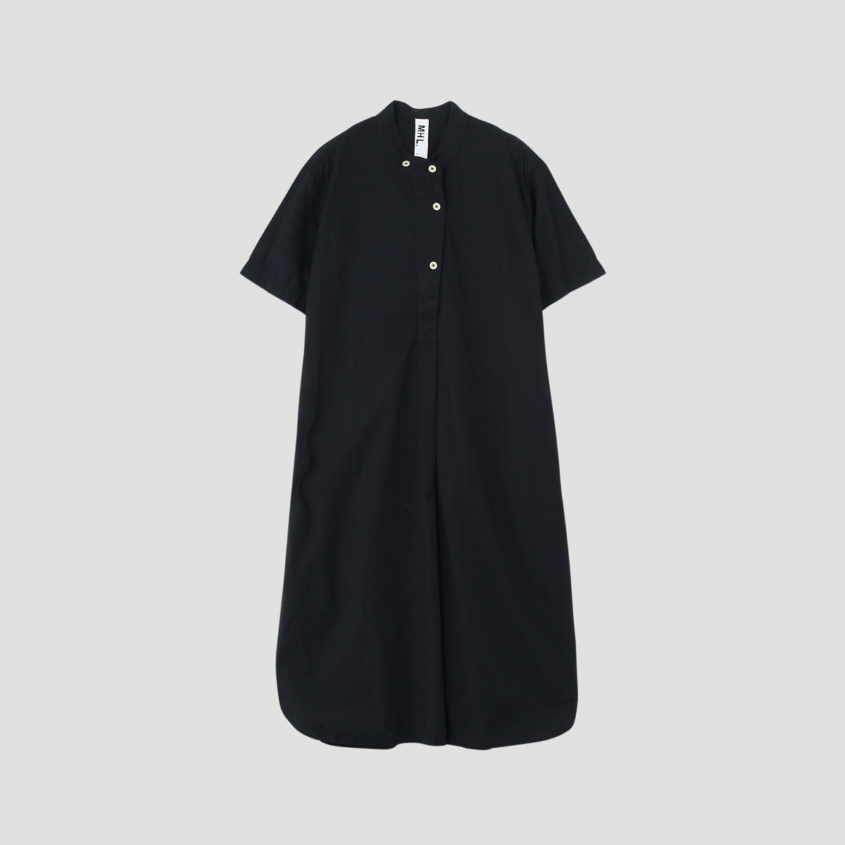 AGO GARMENT DYE BASIC POPLIN DRESS