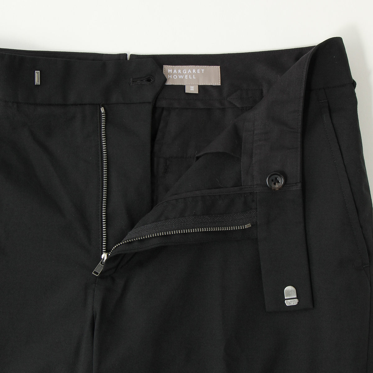 FINE WOOL POPLIN TROUSERS