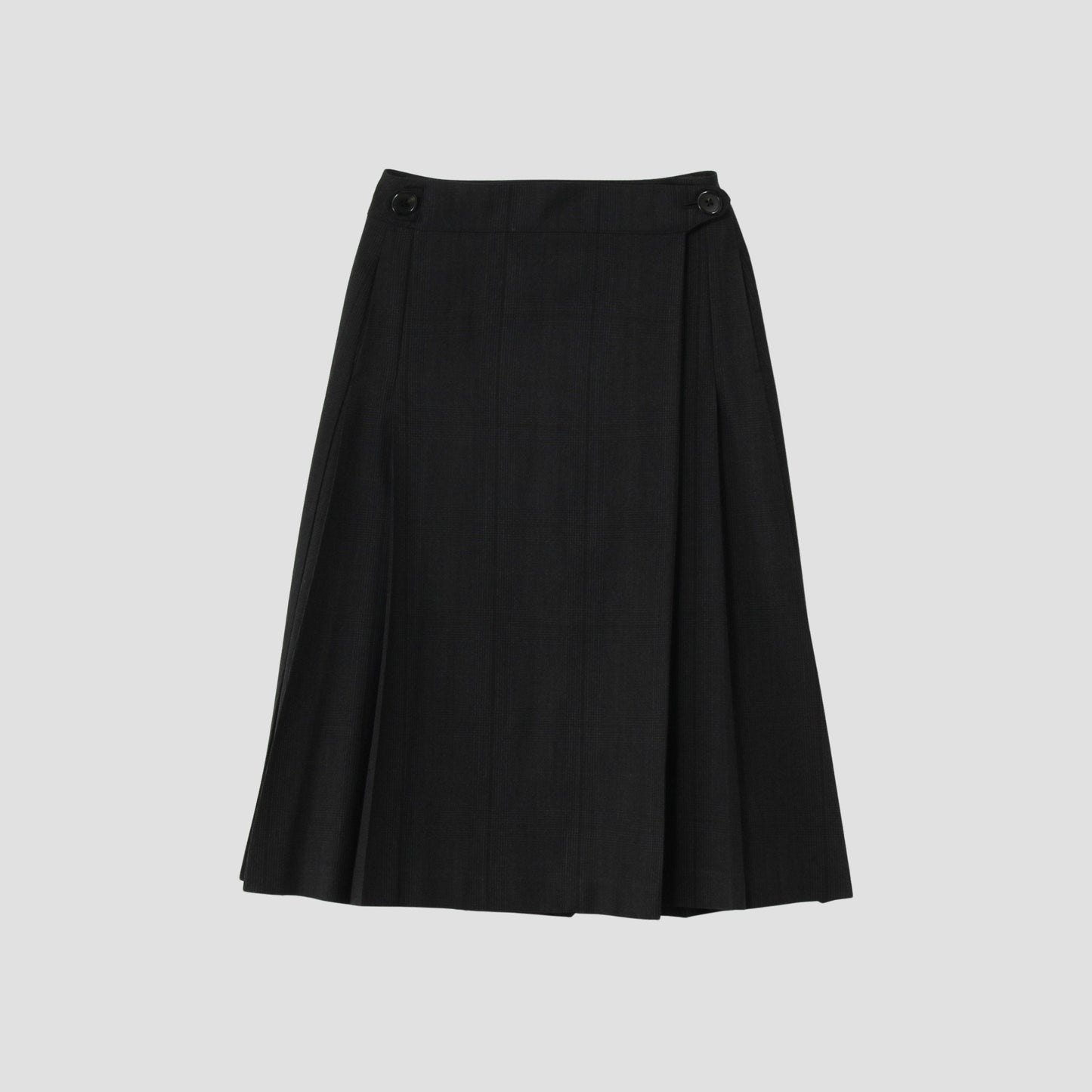 LARGE CHECK WOOL COTTON SKIRT