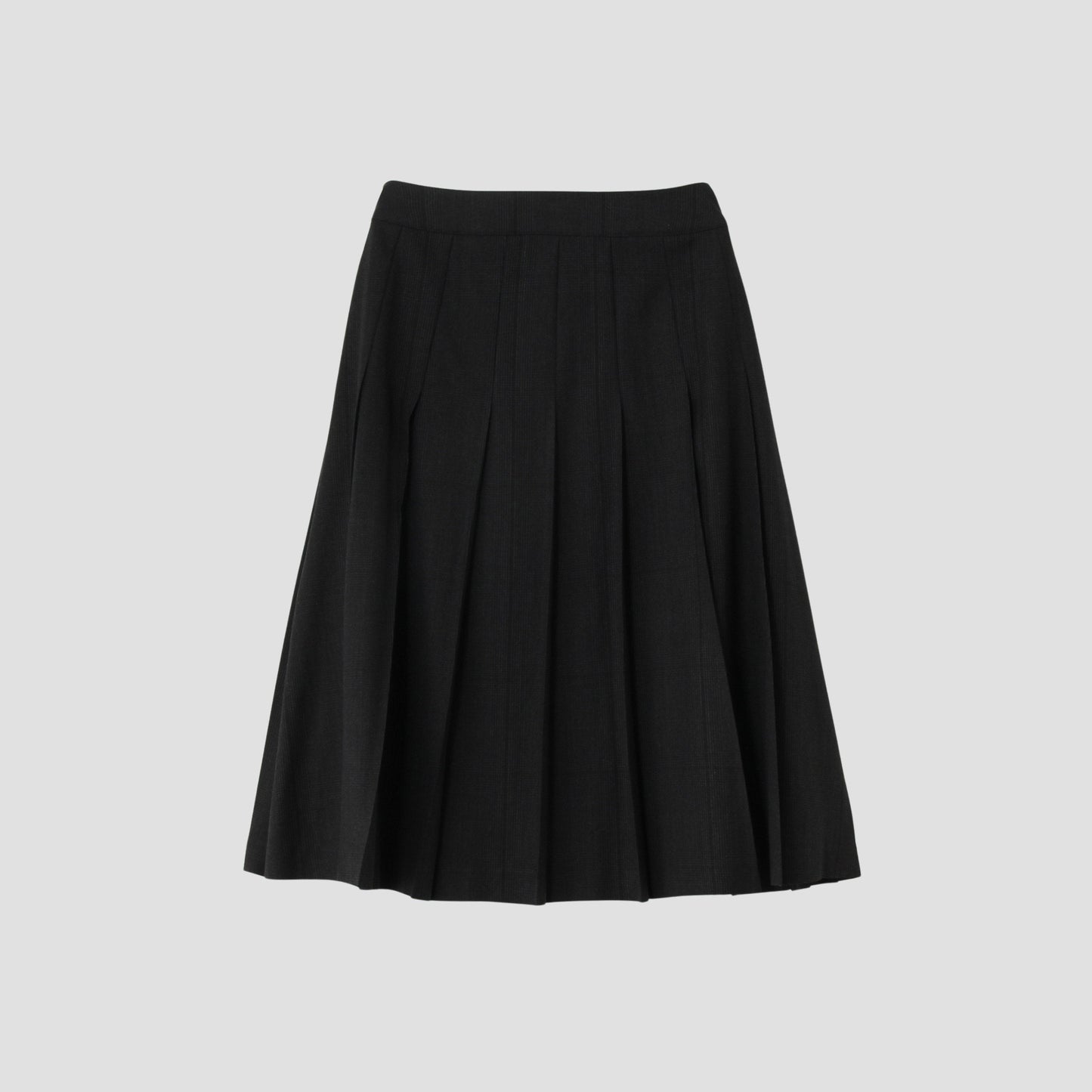 LARGE CHECK WOOL COTTON SKIRT