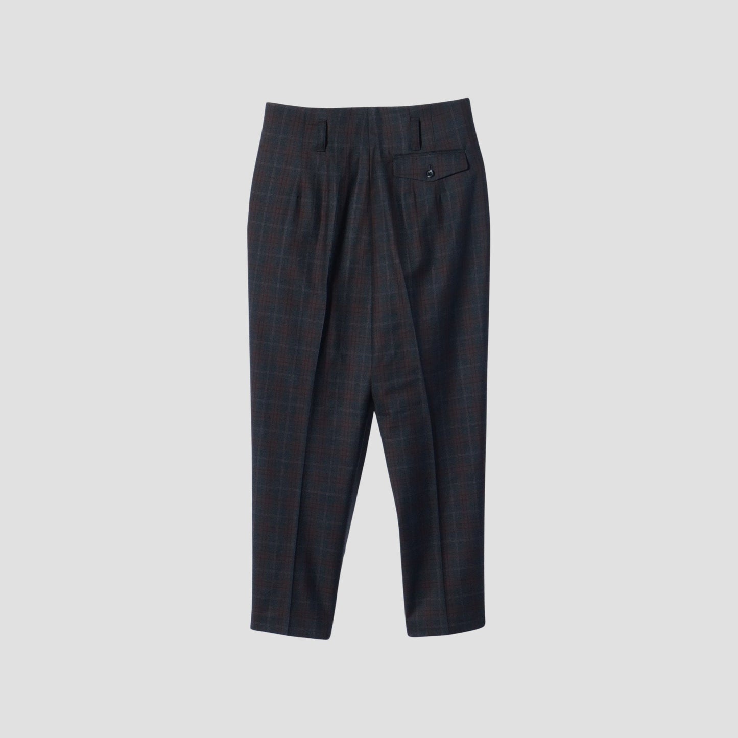 PLAID WOOL TROUSERS