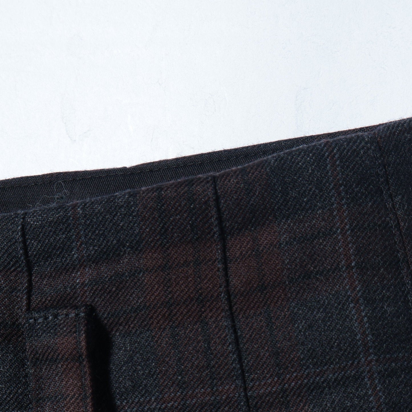PLAID WOOL TROUSERS