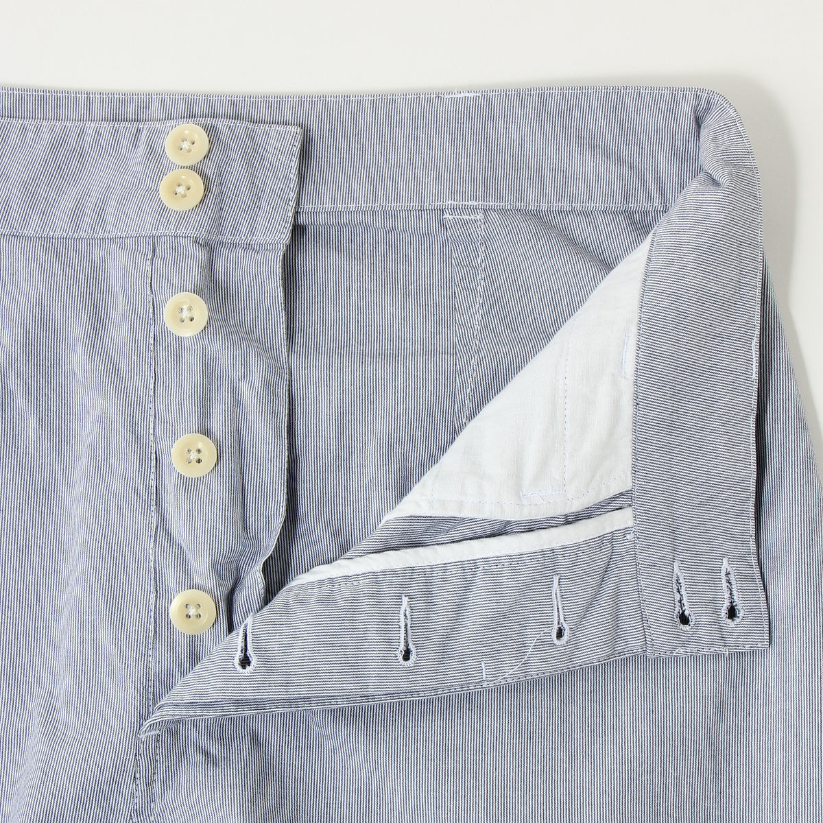 HAIRLINE COTTON TROUSERS