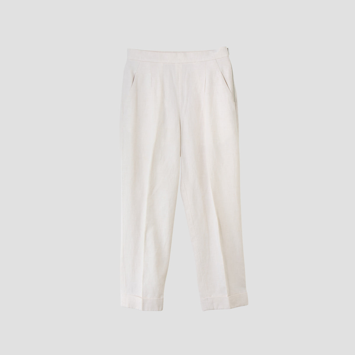 HIGH TWIST COTTON LINEN TROUSERS