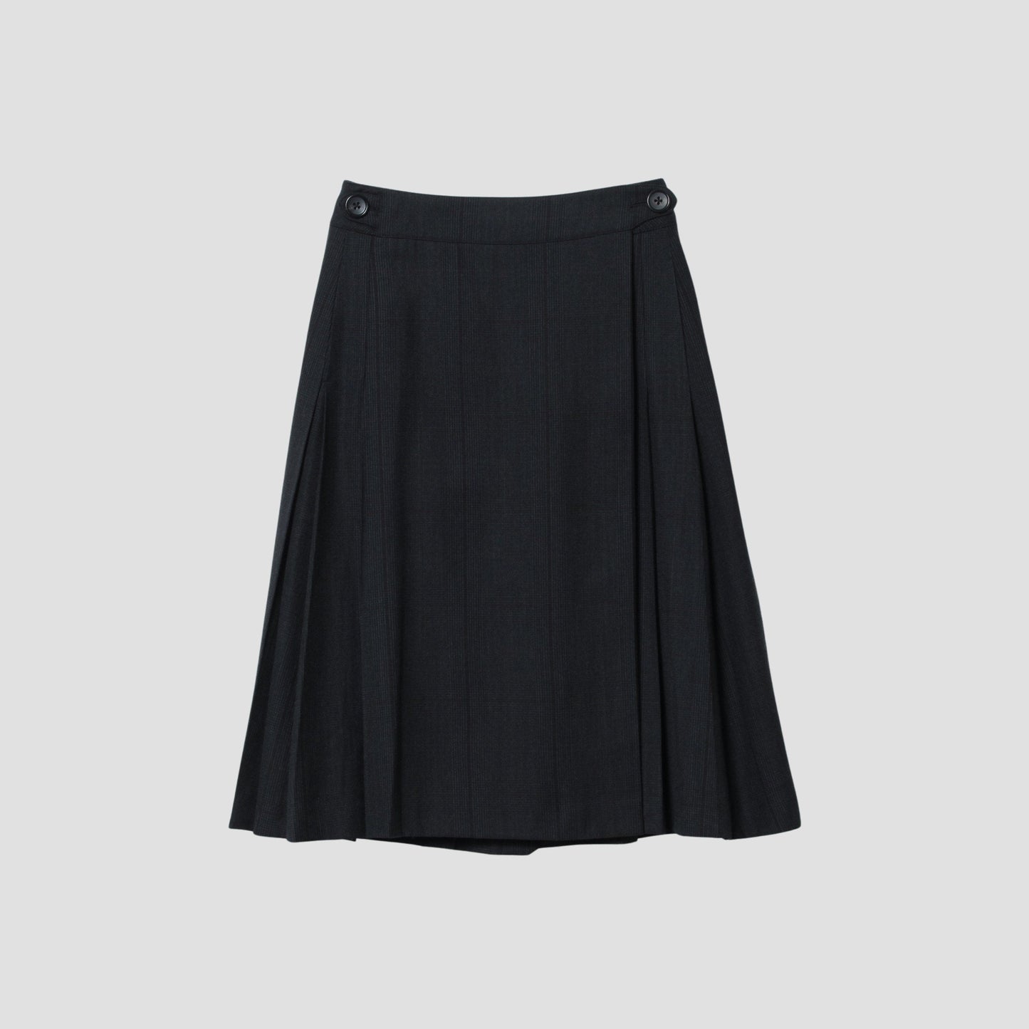 LARGE CHECK WOOL COTTON SKIRT