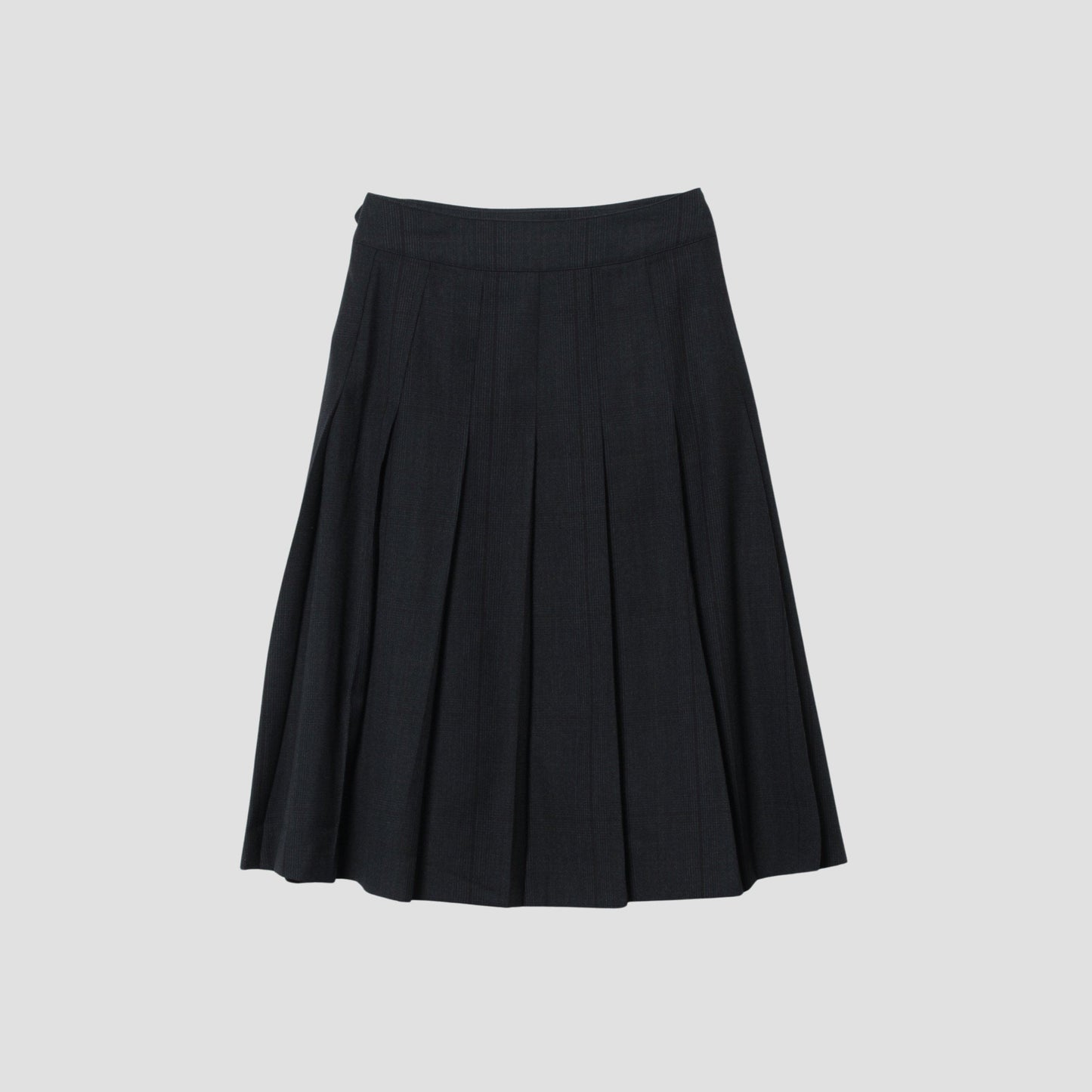 LARGE CHECK WOOL COTTON SKIRT