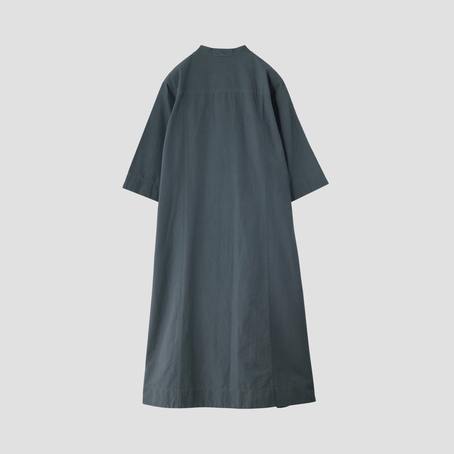 PLAIN WEAVE COTTON LINEN DRESS