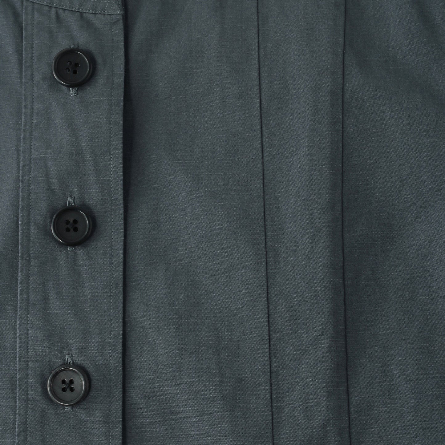 PLAIN WEAVE COTTON LINEN DRESS