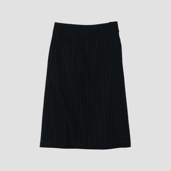 BROKEN STRIPE WOOL SKIRT
