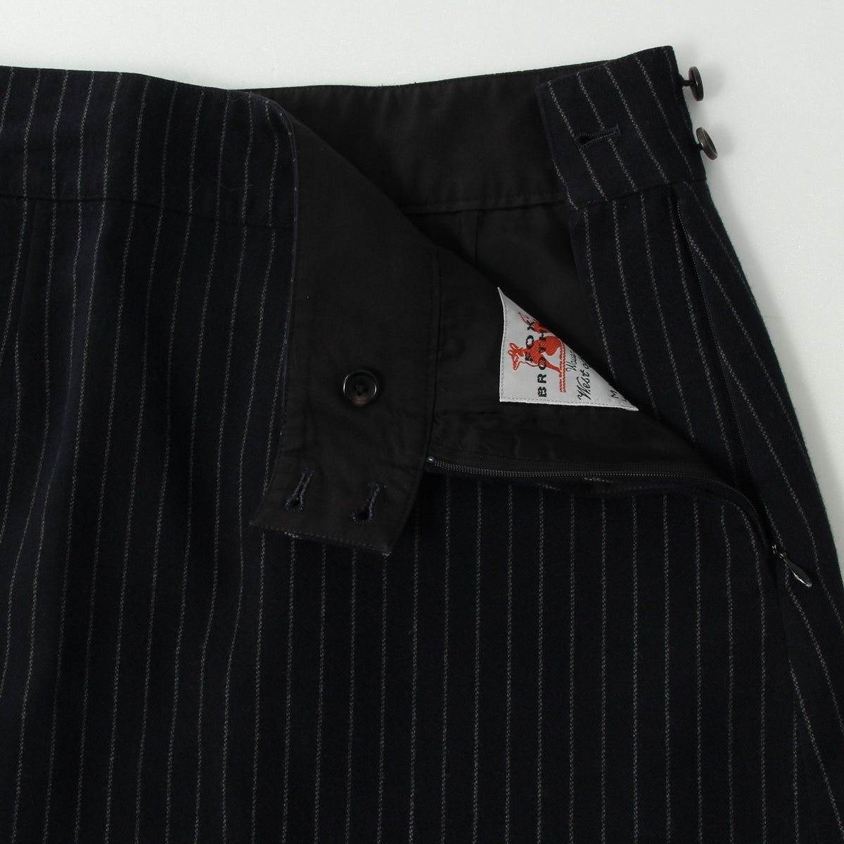 BROKEN STRIPE WOOL SKIRT