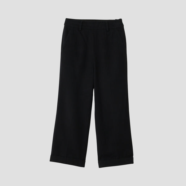 BRUSHED COTTON WOOL TROUSERS