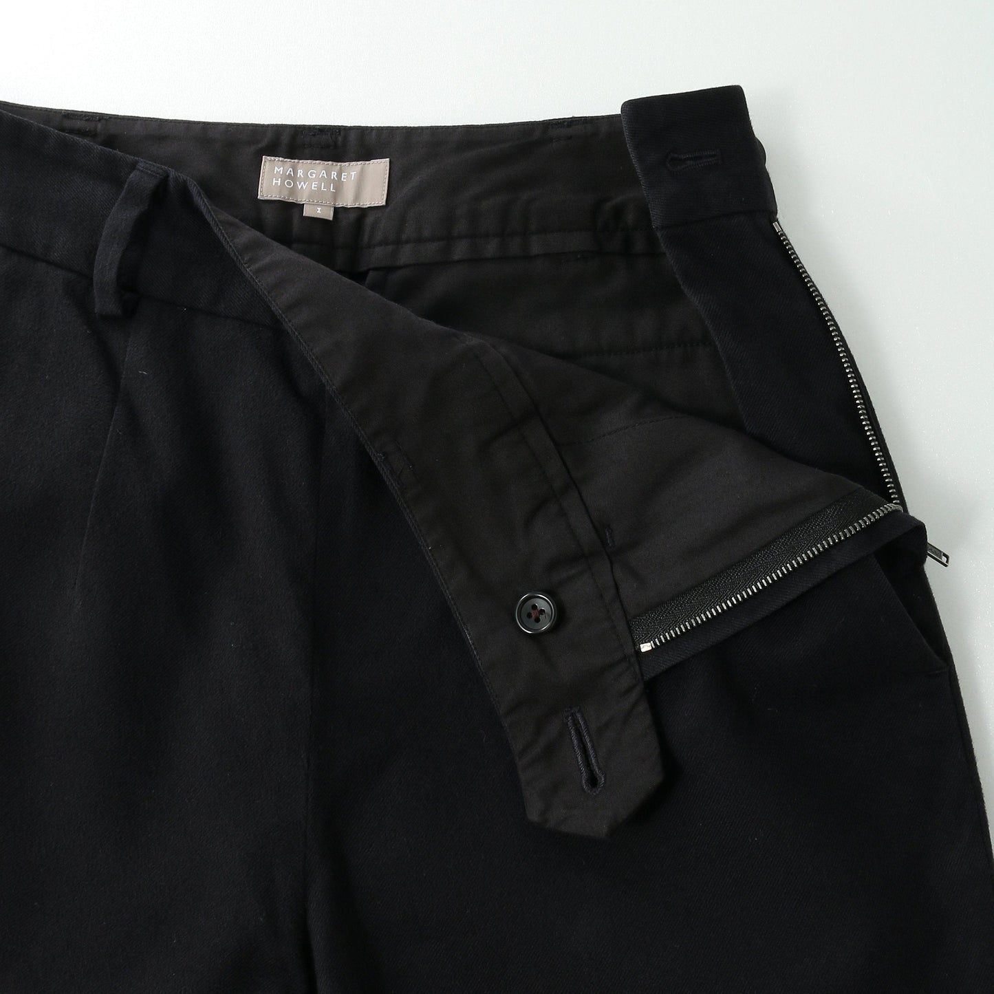BRUSHED COTTON WOOL TROUSERS