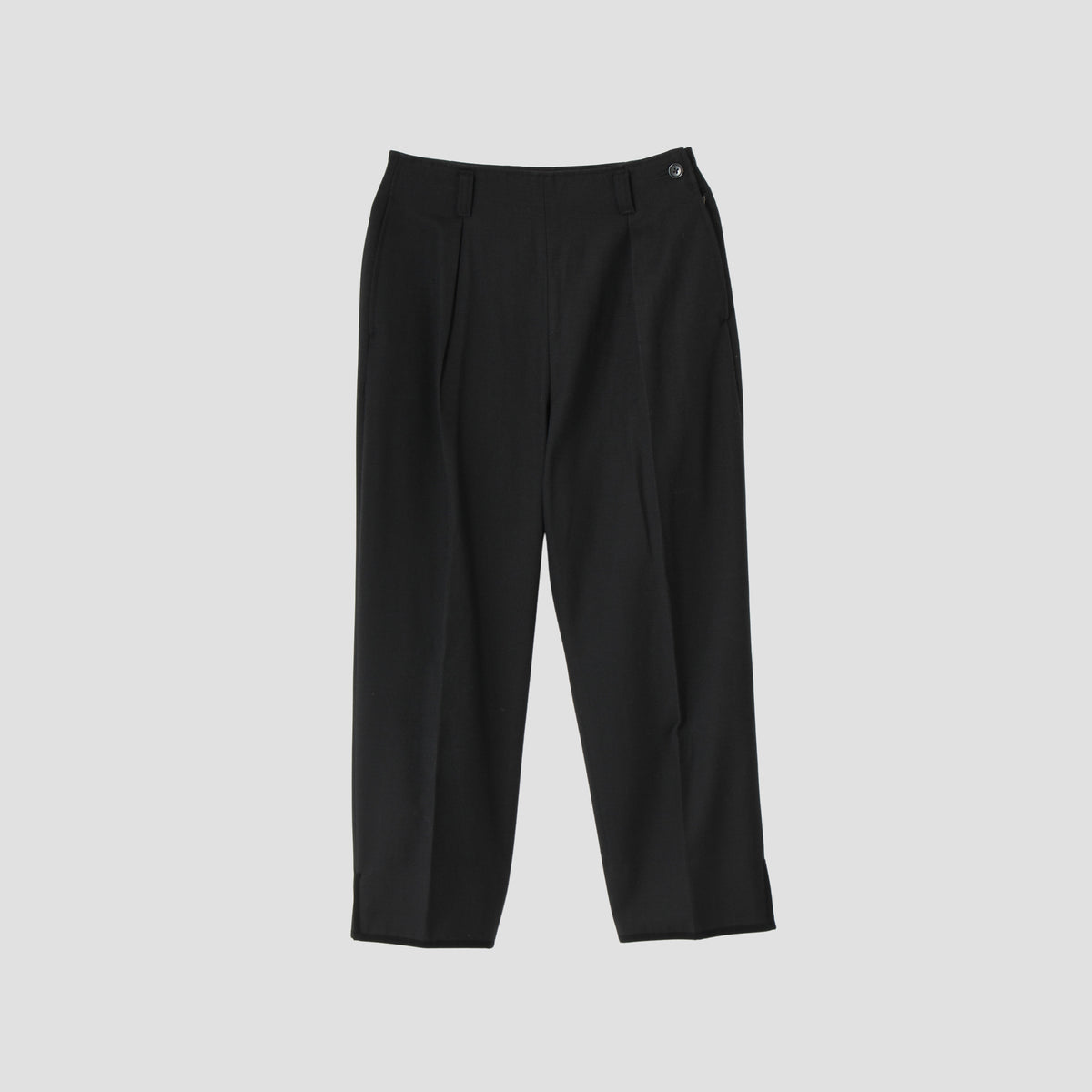 WHIPCORD WOOL COTTON TROUSERS