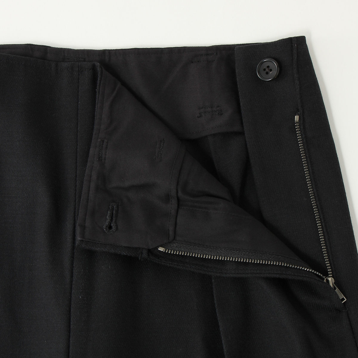WHIPCORD WOOL COTTON TROUSERS