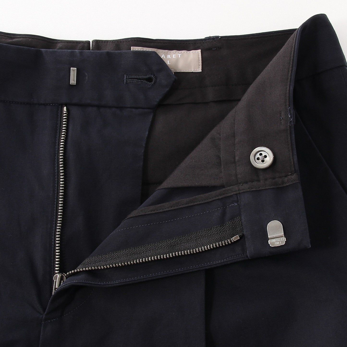 COTTON PLAIN WEAVE TROUSERS