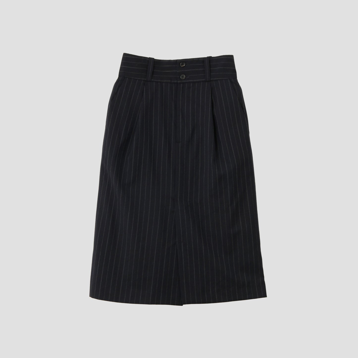 DECO PINSTRIPE WOOL SKIRT