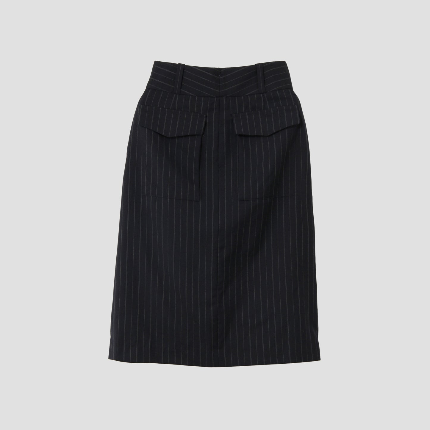 DECO PINSTRIPE WOOL SKIRT