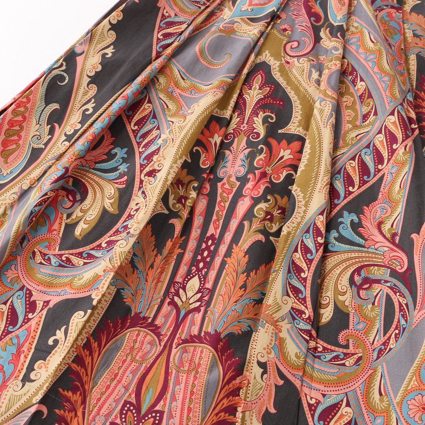 PAISLEY COTTON SHIRTING SKIRT