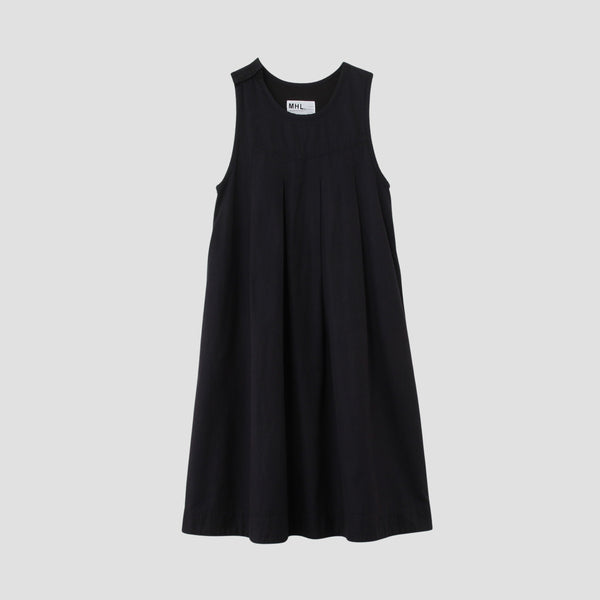 CONTRAST WARP COTTON DRESS