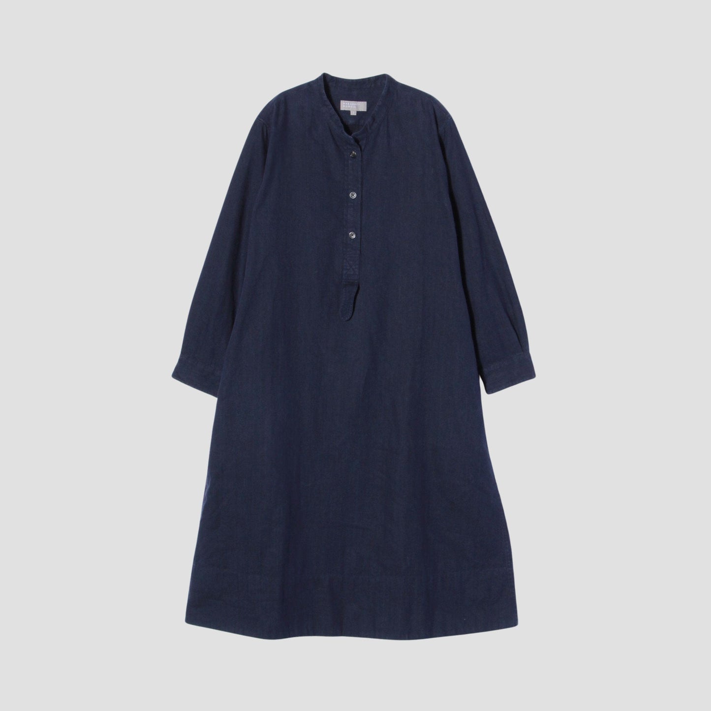 FADED LINEN COTTON TWILL DRESS