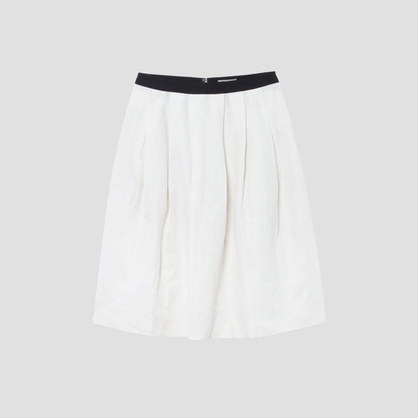 COTTON LINEN TWILL SKIRT