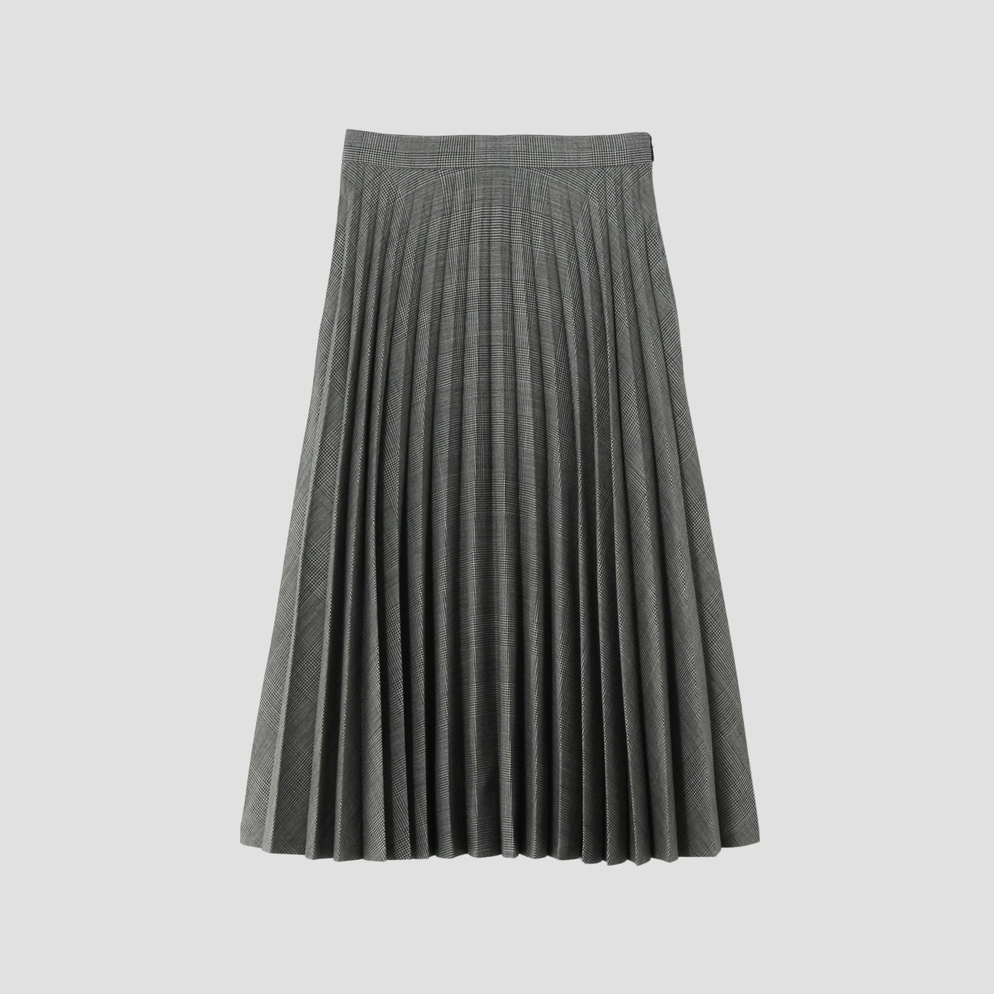 POW CHECK WOOL SKIRT