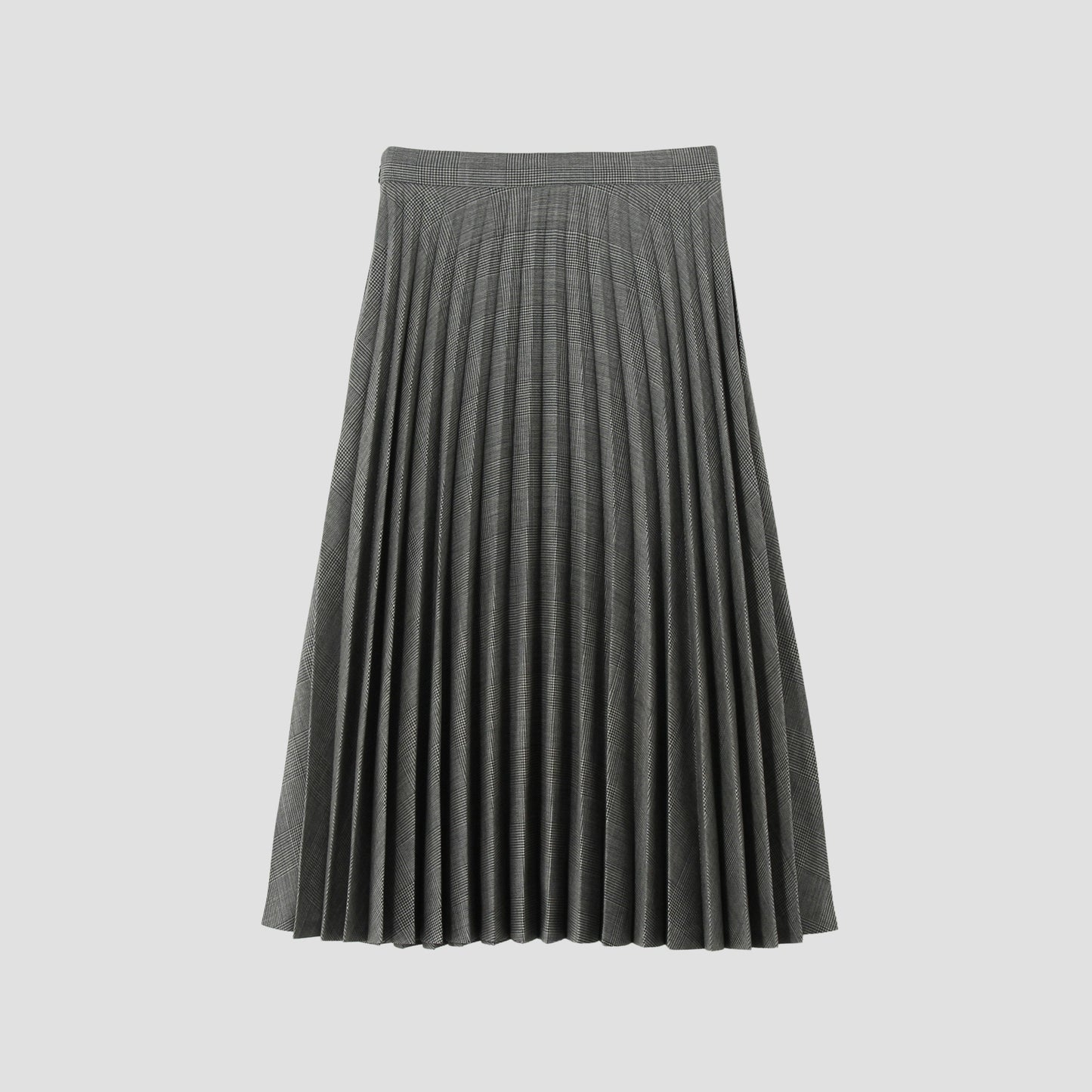 POW CHECK WOOL SKIRT