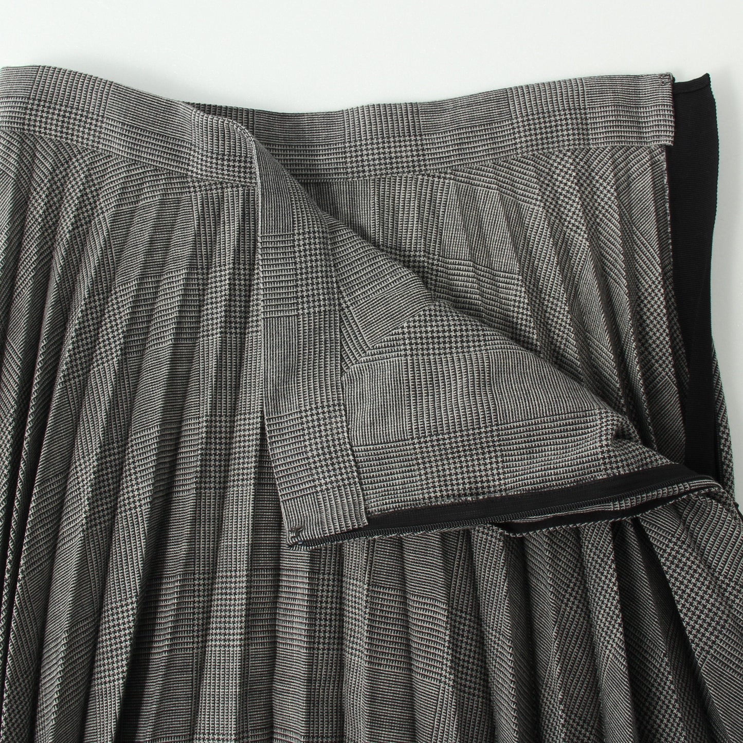POW CHECK WOOL SKIRT