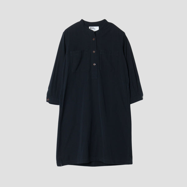 WOOL COTTON TWILL DRESS