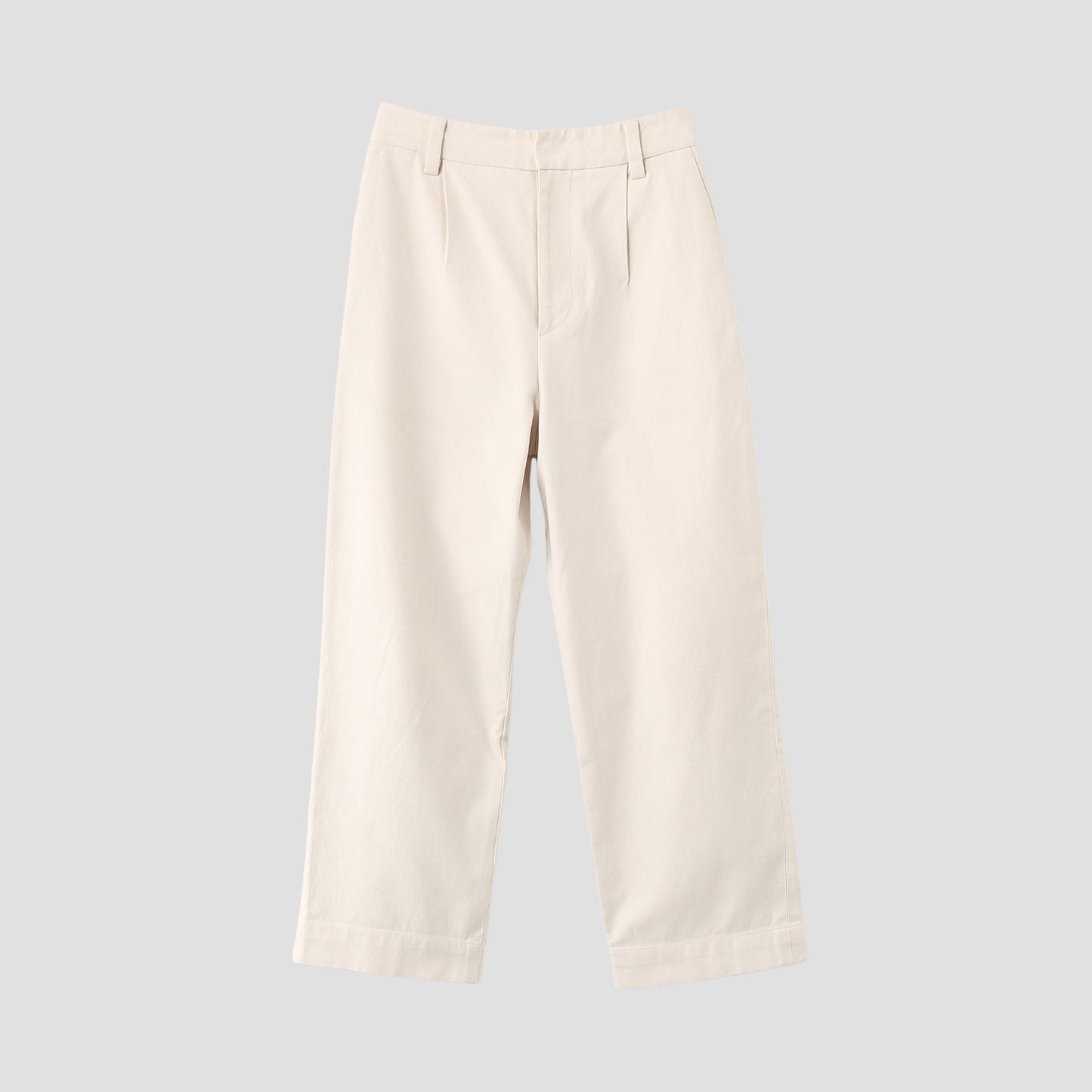 WASHED COTTON TWILL TROUSERS