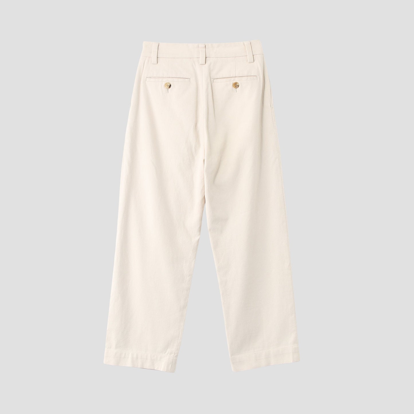 WASHED COTTON TWILL TROUSERS