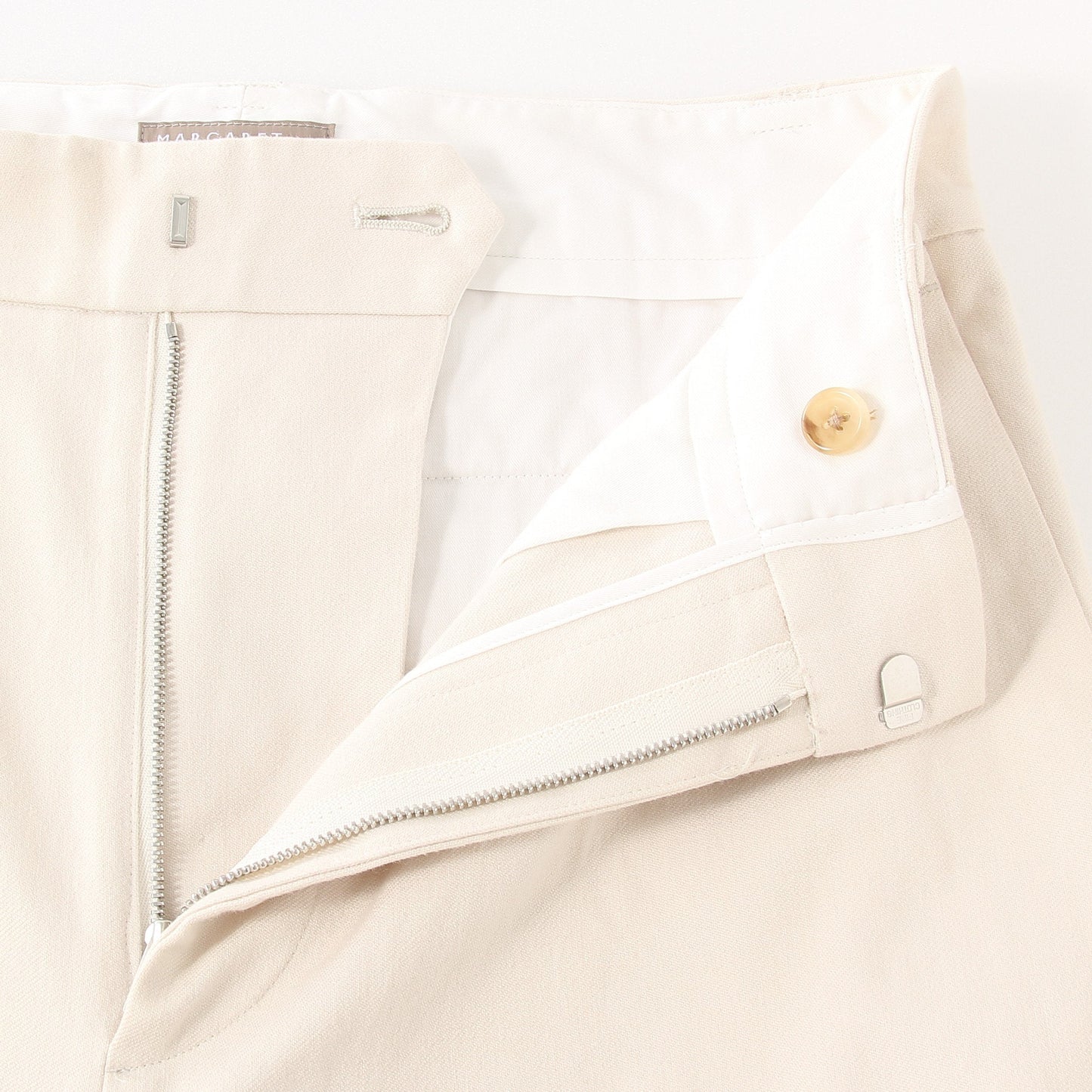 WASHED COTTON TWILL TROUSERS