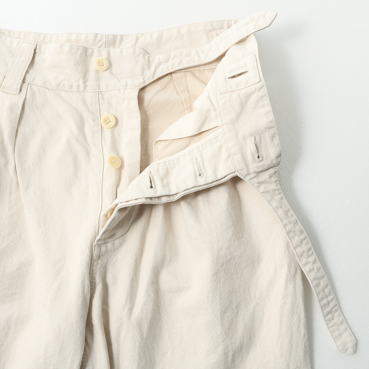 NATURAL DENIM TROUSERS