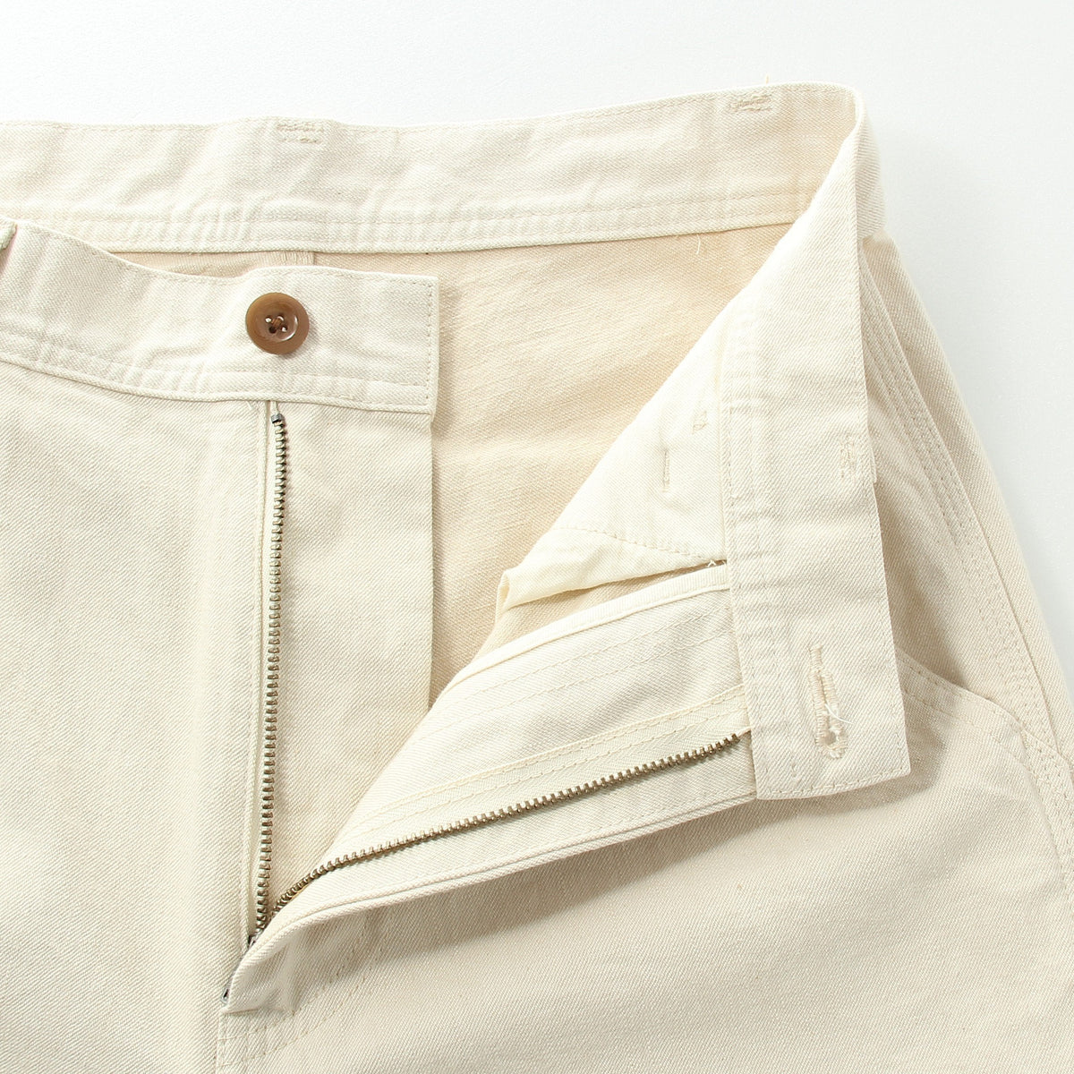 NATURAL DENIM TROUSERS