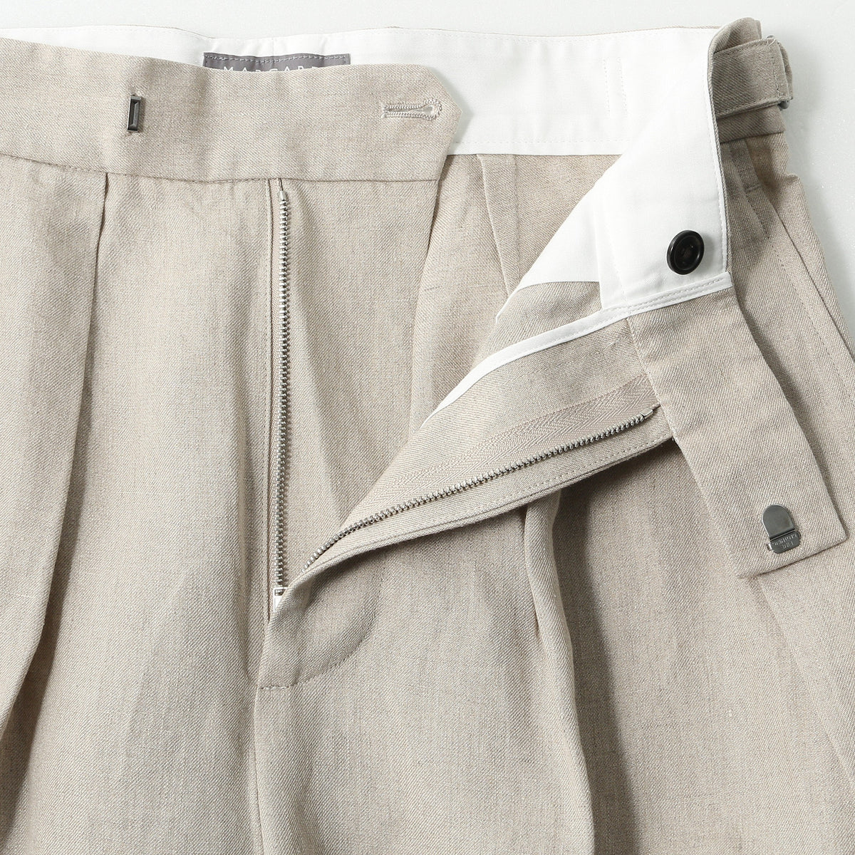 COMPACT LINEN TROUSERS