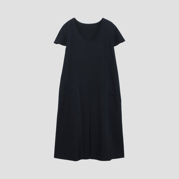 GLAZED COTTON CUPRA DRESS