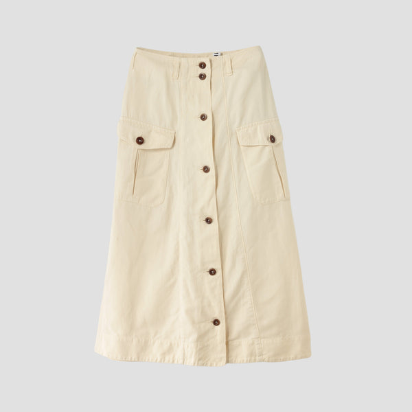 HIGHTWISTED COTTON LINEN SKIRT