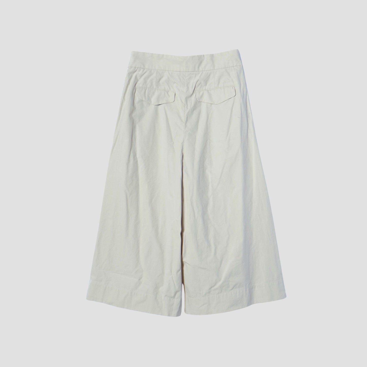 WASHED COTTON POPLIN TROUSERS